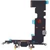 Smartex® Connettore di Ricarica Compatibile con iPhone 8 Plus Nero - Dock Charging Flex di Ricambio con Parti elettriche