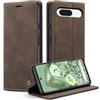 Cracedily Cover per Google Pixel 8A Case, Custodia Cover Pelle Premium Portafoglio con Porta Carte Magnetica Supporto Protezione Flip Case Custodia per Google Pixel 8A,Caffè