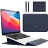 Hinnwer 11 11,6 12 Pollici Custodie per PC Portatile Borsa con Funzione Stand per Ipad Pro 12.9 MacBook Air M1 2020/Surface/Acer/Asus/Dell/Fujitsu/Lenovo/HP/Samsung/Sony Blu