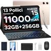 DOOGEE Tab E3 Pro Tablet 13 Pollici Helio G100, Android 15 Tablet con Tastiera 11000mAh 18W 4G LTE Dual Card Slots, 32GB RAM+256GB ROM(TF 2TB), 13MP+ 8MP 90Hz Quattro Altoparlanti, Oro
