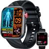 TAOPON Smartwatch Uomo Temperatura Orologio con ECG: 1.97"AMOLED Smart Watch 5.3 Bluetooth Chiamate Sport Fitness Tracker con 24H PPG HRV BMI Pressione Sanguigna SpO2 Acido Uric Sonno Monitor per Android iOS