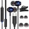 Eisreho Cuffie USB C con Microfono, Cuffie Type C per Samsung Galaxy S23 S24 S22 Ultra A53 A33 A54 5G, Hi-Fi Stereo Auricolari Tipo C In-Ear con Filo Auricolari USB C per iPhone 15 Pro Max Google Pixel 8 7