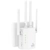 AILKIN Ripetitore WiFi, 1200Mbps Dual Band 2.4G/5G Estensore WIFI, 4 Antenna Amplificatore Wi-Fi, Adatto per l'estensione del segnale Wi-Fi in ufficio e a casa, Miglioratore Internet - Porta Ethernet