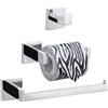 Turs 3-piece set di accessori da bagno SUS 304 in acciaio inox inossidabile carta igienica portasciugamani porta asciugamani bar/porta accappatoio gancio a parete, finitura lucida, K7010P