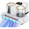 RWSRW Battimaterasso Aspiratore per Materassi con Luce UV,500W 16kpa Aspirapolvere per Materassi con Riscaldamento e Ultrasuoni Aspira Materasso Antiacaro Rimuove il 99,9% Degli Allergeni,Polvere