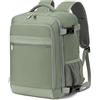 KLOSTAIN Zaino da Viaggio Easyjet 45x36x20 Zaino da Viaggio Aereo Bagaglio a Mano 30L Borsa da Cabina Zaino per Uomo e Donna da Lavoro Viaggio e Trekking Scuola,15.6 Pollici Zaino Porta PC Verde