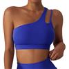 SEAUR Donna Reggiseno a Fascia Monospalla Senza Ferretto Reggiseno Sportivo Senza Cuciture con Imbottitura Rimovibile per Yoga Corsa Fitness Blu M