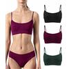 Risalti Reggiseno Senza Ferretto Spalla Stretta 3 pz - Bralette Donna Senza Cuciture ed Etichette, Reggiseno Donna in Microfibra Elasticizzata, Brassiere, Top Morbido, Intimo - Made in Italy