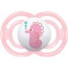 MAM Perfect Ciuccio misura 6+ mesi, Tettarella in Silicone SkinSoft, Bio-circolare, con Custodia Porta Succhietto, Fucsia