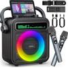 Gesnada Karaoke con 2 Microfoni - Cassa Bluetooth Portatile e Potente, Karaoke Professionale Completo per Adulti con Supporto Bluetooth/TF/USB/AUX/TWS - Regalo Perfetto per Bambini, Famiglia e Amici