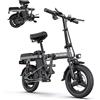 ENGWE Bicicletta elettrica Mini Adulti e Adolescenti - Ebike da città 14 con pneumatico grasso, motore da 250W, batteria da 48V 10Ah, design pieghevole leggero, assorbimento degli urti, fino a 25KM/H