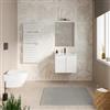DEGHI Mobile bagno sospeso 60 cm bianco lucido con lavabo e specchio - Cuki