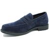 Evoga Mocassini Uomo Scamosciati Oxford Scarpe Eleganti Casual (Blu Scuro, 44)