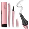 Lomdung 3D Matita Sopracciglia Waterproof, Penna Microblading Effetto Pelo, Crea Sopracciglia Dall'aspetto Naturale Senza Sforzo (Grigio)