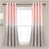 Lush Decor Umbre Fiesta Coppia di tende a pannello filtranti per la luce, 132 cm di larghezza x 160 cm di lunghezza, rosa cipria e grigio