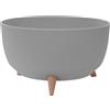 Siena Garden Oslo Stripe - Fioriera effetto strisce, 47 x 26,5 cm, in plastica/fibra di legno sui piedi, con inserto
