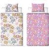 Character World Paw Patrol, set copripiumino singolo per bambini, reversibile, double-face, con federa coordinata con macerie, Everest e Skye