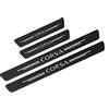 COJJ 4 Pezzi Fibra Carbonio Battitacco Adesivi, per Opel Corsa D A B C E F OPC Accessories 2021 2020 2019 2018 2017 Protezione Porta Soglia Sticker Car Accessori