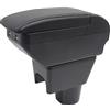 KAERGK Scatola portaoggetti a doppio strato per bracciolo per Renault Dacia Duster I 2010-2015, consolle centrale con portabicchieri e 4 porte USB, accessori neri