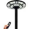 CLICLED Lampione Stradale 400W Faro Energia Solare LED + Staffa palo 3mt Forma UFO Sensore Movimento Luce Fredda Esterno
