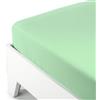 Caleffi Lenzuolo sotto con Angoli Tinta Unita Flanella Singolo Verde Chiaro in Flanella - 53282