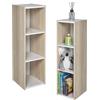 Iris Ohyama, Libreria a 3 scaffali, Lotto di 2 mobili d'appoggio, Modulabile - UB-9025 - Marrone Chiaro