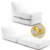 Avalon - Pouf Chaise Longue da Esterno Badd Duo Jive, Pouf Letto e Poltrona Comodo e Impermeabile, Perfetto da Giardino, Ottimo Arredo Piscina, Design Moderno, Made in Italy(70x105cm-Bianco)