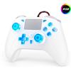 GGiking Wired Controller for PS5, Compatible with PS5/Pro/Slim, PS4 & PC Gamepad with RGB Lights, Dual Motor Vibration, 6-Axis Sensor, Touchpad, 3.5mm Audio & Turbo Macro Function