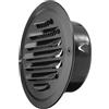 SUMNACON Copertura di ventilazione in acciaio inossidabile 304, rotonda, 97 mm, griglia di ventilazione, cappa aspirante con rete per insetti, per bagno e cucina, colore: nero