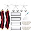 Chuancheng Kit di ricambio per aspirapolvere Xiaomi Roborock S6, S60, S65, S5 MAX, T6, include 2 spazzole a rullo, 3 spazzole laterali, 4 filtri Hepa, 2 panni mocio, 1 spazzola di pulizia, 1 cacciavite