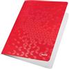 Leitz WOW Cartellina Portadocumenti Piatta, in Cartoncino Plastificato, Formato A4, con Capacità di 250 Fogli, Rosso, 30010026