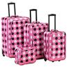 Rockland Bagagli Dot 4 pezzi Set di valigie, Pois rosa. (Rosa) - F106-PINKDOT