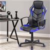 BAKAJI Poltrona Presidenziale Ergonomica Sedia Gaming Racing da Scrivana in Eco Pelle Arredo Ufficio Casa Cameretta Sala Riunioni Regolabile in Altezza Girevole e Direzionale