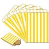 POPOYU 100 Pezzi Carta Giallo Piccoli Sacchetti Regalo 13x18cm, Simpatico Babbo Natale per Caramelle Cioccolatini Biscotti Regalini