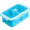 webake Stampi in silicone per congelatore, 2 tazze, 500 ml, contenitori per zuppe, con coperchio, extra large, vassoio per cubetti di ghiaccio per zuppe, brodo, salse, burro, preparazione pasti