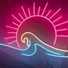 HFHungkeong Insegna al Neon con Controller Dimmerabile, Insegne al Neon a LED con onde del mare a LED per Camera da letto Man Cave, Decorazione da parete per sala giochi per Feste, Bar per Matrimoni,41x28.7CM