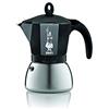 Bialetti Moka Induction Caffettiera in Alluminio, Adatta all'induzione, 190 W, 6 Cups, Acciaio Inossidabile, Grigio Antracite