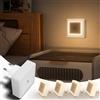 Aurevita Luce Notturna Bambini 4 Pezzi, luce notturna da presa presa per Camerette, Sensore Crepuscolare, ABS Materiale ignifugo, Corridoio, Tromba Delle Scale Night Light (Warm White 4 PCS)