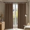 Deconovo Tende Camera da Letto Oscuranti per interni 2 Pezzi 140x290 CM, Tende Termiche Isolanti Moderne per Soggiorno, con Passanti, Marrone