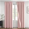 MIULEE Tende Oscuranti per Interni con Fettuccia L 140 x A 280 cm, Tenda Rosa Chiaro Soggiorno Moderne 2 pezzi, Tenda per Finestra Termica Isolante,Tende Oscurante Finestra Camera da Letto Salotto