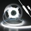 ALITOVE Striscia LED COB dimmerabile, 2 m, 5 mm di larghezza, 5 V, bianco freddo, 6000 K, 800 LED, striscia luminosa autoadesiva con interruttore, per camera da letto, TV, retroilluminazione