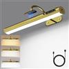Yinglap Luce LED specchio bagno senza fili, 4000mAh applique ricaricabile usb con telecomando e calamita, lampada parete batteria senza fili per quadro, muro, trucco, specchio bagno
