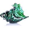 LCCCK - Scultura in vetro soffiato a mano a forma di conchiglia, figurine d'arte in vetro marino, decorazione per stanza in stile spiaggia, statue decorative in conchiglia azzurra, decorazione per