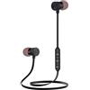 YIGZYCN Cuffie bluetooth, con cancellazione del rumore, M9, magnetiche, in-ear, wireless, Bluetooth, per sport, corsa, allenamento e palestra Nero