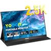 Yodoit Monitor portatile 16 2,5K QHD 120Hz IPS 2560x1600 16:10 con USB tipo C e altoparlanti integrati con custodia Smart Cover. Compatibile con PC, laptop, MacBook e Xbox
