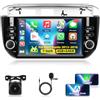 Motorsi 4+64G Carplay Autoradio per Fiat Punto 2012-2016 con Wireless Android Auto, 7 Bluetooth Car Stereo Schermo con GPS Navigation/WiFi/RDS/FM/SWC/Mirror Link/Canbus+AHD/CVBS Telecamera