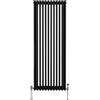 Monster Shop Radiatore Termosifone a 3 Colonne 1800mm x 562mm Moderno Centralizzato Nero in Acciaio Inox Verticale a Parete Cucina Soggiorno Bagno Kit di Fissaggio e Spazzola Inclusi