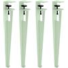 SANJIAOJIA Gambe del Tavolo Morsetto Regolabil,Gambe per Mobili in Metallo 4 Pezzi,Piedini per Scrivania da Pranzo a Tipo F,per Consolle per Mobili da Tavolino Fai-da-Te,7 Colori (76cm(30in),Green)