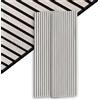 Brigros - Set 2 Pannelli Fonoassorbenti Decorativi In Legno 270x60 Cm Con Doghe In DuroPolimero E Feltro, Pannelli Acustici Insonorizzanti Per Pareti Con Design Moderno (Beige Husk)