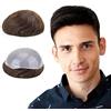 Lordhair Protesi Capelli Uomo, Pelle Super Sottile da 0,06 mm Tutti con loop a V Parrucca da Uomo per Sistema Capillare da 8x10 Pollici Dimensione Della Base Densità Media -130%